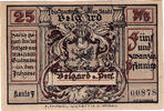 Germany 25 Pfennig Banknote, Belgard, Blason, Mehl:69.4a -