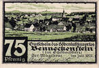 Germany 75 Pfennig Banknote, Benneckenstein, village, Mehl:73.1 -