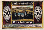 Germany 50 Pfennig Banknote, Berleburg, château, 1921 UNC(63) Mehl:80.1 -