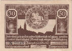 Germany 50 Pfennig Banknote, Bürgel, personnage, 1921 UNC(63) Mehl:201.1a -