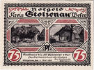 Germany 75 Pfennig Banknote, Stolzenau, Maison, 1921 UNC(63) Mehl:1276.2 -