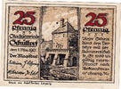 Germany 25 Pfennig Banknote, Schuttorf, personnage, 1921 UNC(63) Mehl:1202.1 -