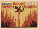 Germany 50 Pfennig Banknote, Saalfeld, ruine, 1921 UNC(63) Mehl:1155.4 -