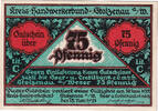 Germany 75 Pfennig Banknote, Stolzenau, personnage, Mehl:1277.1 -