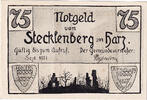 Germany 75 Pfennig Banknote, Stecklenberg, Blason, Mehl:1258.3 -