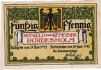 Germany 50 Pfennig Banknote, Bordesholm, arbre 1921-12-31, UNC(63) Mehl:144.1 -