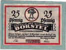 Germany 25 Pfennig Banknote, Borstel, Monument, Mehl:145.1 -