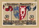 Germany 50 Pfennig Banknote, Aventoft, Blason, 1922-05-01, UNC(63) Mehl:57.1 -