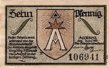 Germany 10 Pfennig Banknote, Arolsen, paysage, Mehl:44.1a -