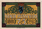 Germany 75 Pfennig Banknote, Possneck, nuit, Mehl:1066.2 -