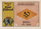 Germany 50 Pfennig Banknote, Possneck, laiterie, Mehl:1066.6 -