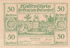 Austria 50 Heller Banknote, Gneixendorf, Monument 1920 UNC(63) Mehl:FS 241Ia3 -