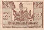 Austria 50 Heller Banknote, Stein an der Donau, Eglise, 1920 Mehl:1015I.2 -
