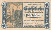Austria 40 Heller Banknote, Pochlarn, château, 1920 UNC(63) Mehl:FS 755III -