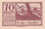 Austria 10 Heller Banknote, Mondsee, personnage, 1920 UNC(63) Mehl: FS 626a1 -