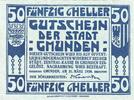 Austria 50 Heller Banknote, Gmunden, Eglise, 1920 UNC(63) Mehl:FS 240IIb -