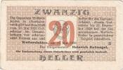 Austria 20 Heller Banknote, Weitersfelden, 20 Heller village 1920 AU(55-58) Mehl:FS 1164a -