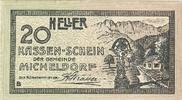 Austria 20 Heller Banknote, Micheldorf, Monument, 1920 UNC(63) Mehl:FS 612a -