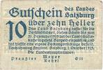 Austria 10 Heller Banknote, Salzburg, Texte 1919-12-31, VF(20-25) Mehl:FS 860I -