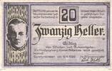 Austria 20 Heller Banknote, Aurolzmunster, Monument, 1920 UNC(63) Mehl:FS 69a -