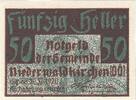 Austria 50 Heller Banknote, Niederwaldkirchen 50 Heller village 1920 UNC(63) Mehl:FS 673a -