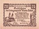 Austria 20 Heller Banknote, Maria Taferl, Eglise, 1920 UNC(63) Mehl:FS 588 -