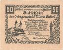 Austria 50 Heller Banknote, Maria Taferl, Eglise, 1920 UNC(63) Mehl:FS 588 -