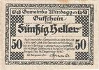 Austria 50 Heller Banknote, Windegg, village, UNC(63) Mehl:FS 1241Ia -