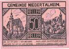 Austria 50 Heller Banknote, Niedertalheim, Eglise, 1920 UNC(63) Mehl:FS 672d -