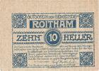 Austria 10 Heller Banknote, Roitham, village, 1920 UNC(63) Mehl:FS 843a -