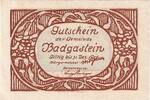 Austria 60 Heller Banknote, Bad Gastein, paysage, 1920 UNC(63) Mehl:FS 75Ia -