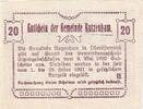 Austria 20 Heller Banknote, Rutzenham, Eglise, 1921 UNC(63) Mehl:FS 858Ib -