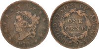 United States 1851 U.S. Mint Coin, Braided Hair Half Cent, U.S.