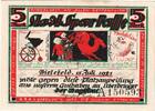 Germany 5 Mark Bielefeld, 1921-07-15 -