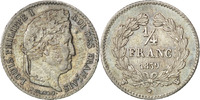 France 1/4 Franc Coin, Louis-Philippe, Lille, Silver -
