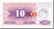Bosnia - Herzegovina 10,000 Dinara Banknote, 1993-10-15 -
