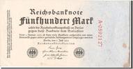 Germany 500 Mark Banknote, 1922-07-07 -