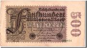 Germany 500 Millionen Mark Banknote, 1923-09-01 -