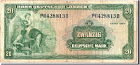GERMANY - FEDERAL REPUBLIC 20 Deutsche Mark Banknote, 1949-08-22 -
