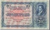Switzerland 20 Franken Banknote, 1947-10-16 -