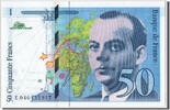 France 50 Francs Banknote, 50 F 1992-1999 ''St Exupéry'' -