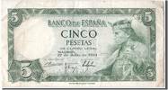 Spain 5 Pesetas Banknote, 1954-07-22 -