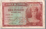Spain 10 Pesetas Banknote -
