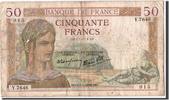France 50 Francs Banknote, 50 F 1934-1940 ''Cérès'', 1938-02-17 -