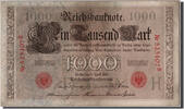 Germany 1000 Mark Banknote, 1910-04-21 -