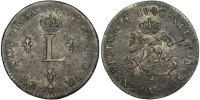 France 2 Sols Coin, Louis XV, Double sol (2 sous) en billon, Troyes -