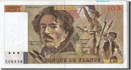 France 100 Francs Banknote, 100 F 1978-1995 ''Delacroix'' -