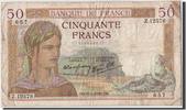 France 50 Francs Banknote, 50 F 1934-1940 ''Cérès'', 1940-02-22 -