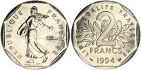 France 2 Francs Coin, Semeuse, Nickel, Gadoury:547 -