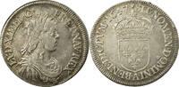 France 1/2 Ecu Coin, Louis XIV, 1/2 Écu à la mèche longue, Paris -